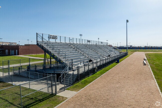 Manvel Junior High School offers football, track, and baseball teams to cheer on.