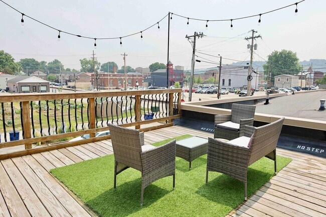 Private Back Deck Overlooks Community Garden and Pavilion