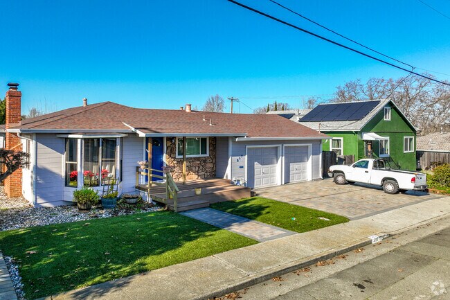 Some ranch style homes in Vallejo Farms are like story-book houses with amazing charm.