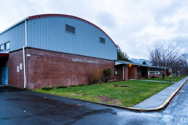 A view of the front student entrance.
