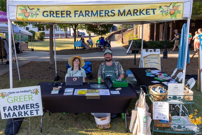 The Greer Farmers Market runs year-round but more frequently in warmer months.