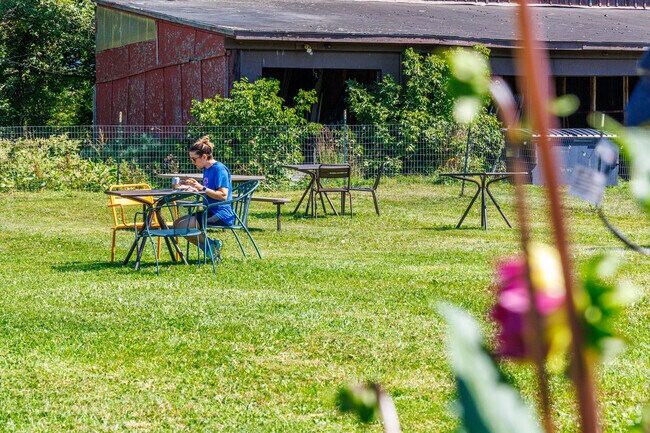Danby Food & Drink offers shoppers a beautiful outdoor lawn patio to eat and relax.