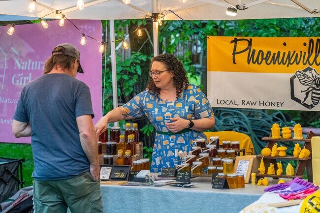 Pick up some local honey at the Kimberton Craft and Mercantile Market.