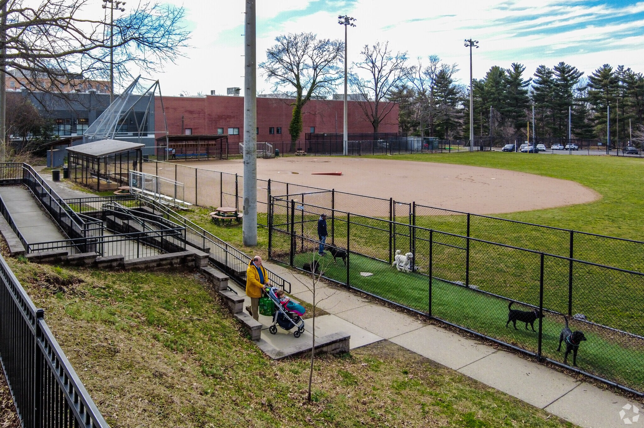Guy Mason Recreation Center in Glover Park includes a well-maintained baseball field.