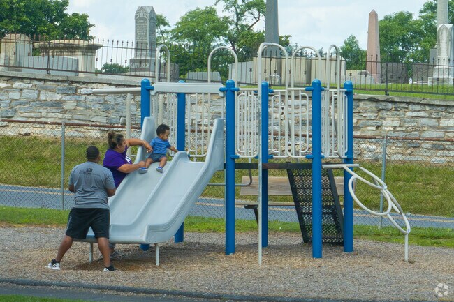 The playgound at Robert Horner Memorial Park in Bressler is ideal for liitle kids.