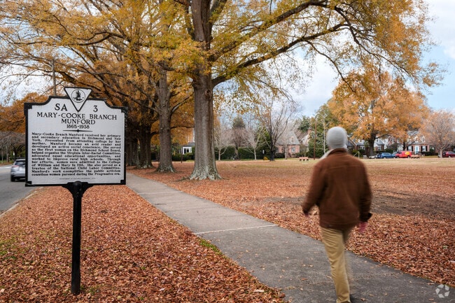 Mary Mundford's lovely neighborhood park is a great spot to enjoy a walk or play with the dog.