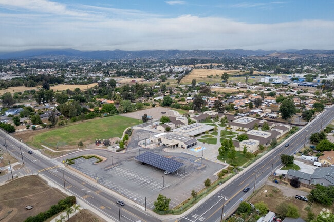 An elevated look at Ramona Community Campus showing Ramona Community Montessori.