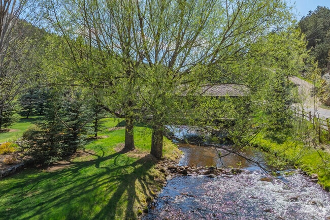 The glistening waters of Upper Bear Creek sparkle as they weave through lush forests and rocky beds, creating a soothing soundtrack to mountain life. This pristine creek is a lifeline for wildlife and a serene retreat for those lucky enough to call it home.