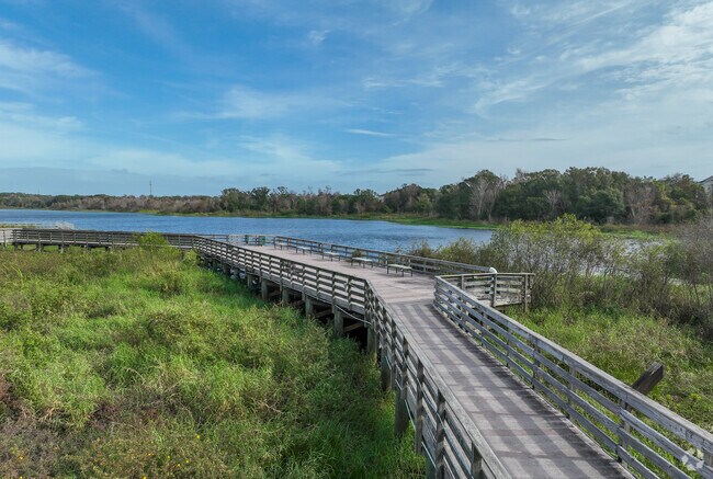 Lake Lotus Park has several boardwalks leading to Lake Lotus.