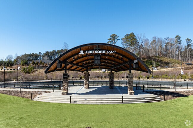 The Lou Sobh Amphitheatre in Cumming, GA, is a popular venue for concerts, outdoor movies, and community events.