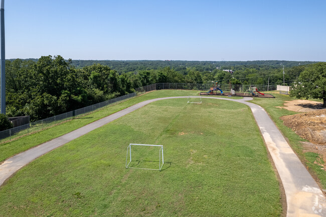 The large soccer field at Ridge Road Elementary School.