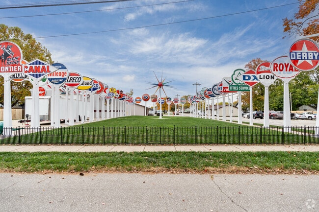 Garden of Gas Station signs in New Whiteland, IN covers 1934-1961, created by Alan Whitaker.