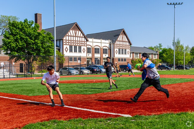 Play some baseball or kickball at the newly built baseball diamond in Kosciuszko Park.