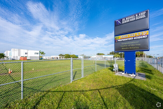 Madie Ives K-8 Preparatory Academy is located next to Krop Senior High School.