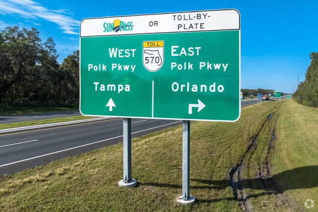Easy access to Tampa & Orlando can be found utilizing the Polk Parkway.