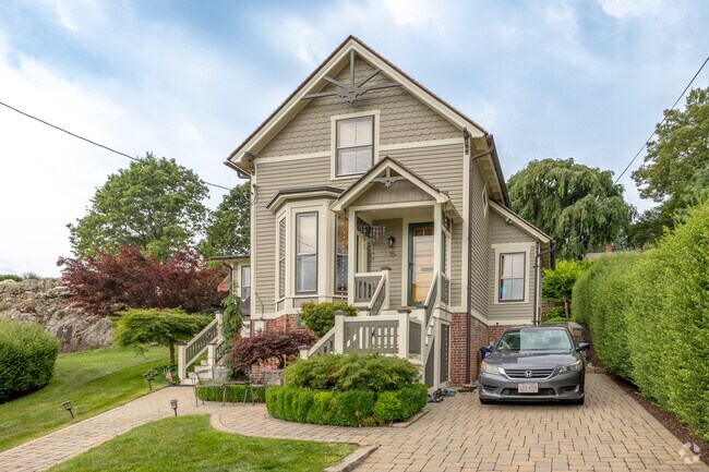 Gorgeous pavers line the driveway of this home in Mystic Historic District.
