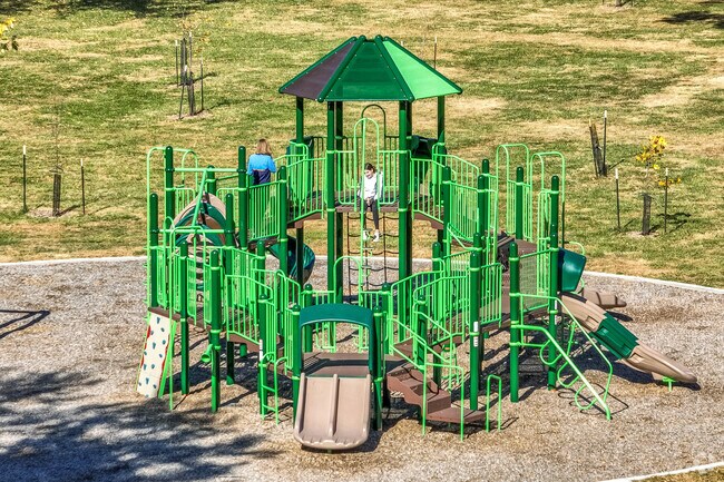 The modern playground at Chadek Green will keep children entertained for hours.
