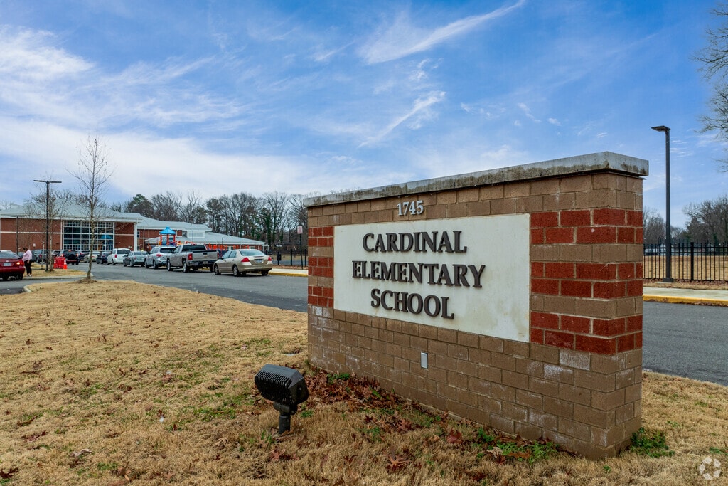 The entrance to Cardinal Elementary School.