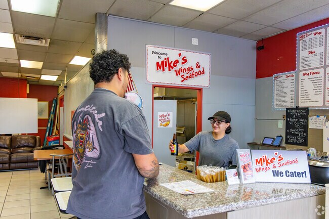 Greenacres resident getting lunch at Mikes's Wings and Seafood.