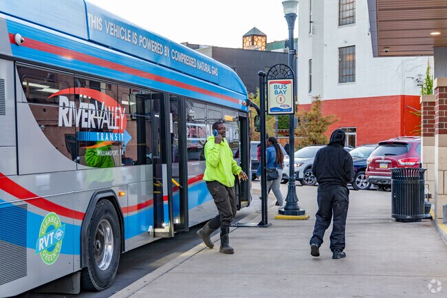 Mill creek locals can easily hop on a bus to nearby Williamsport.