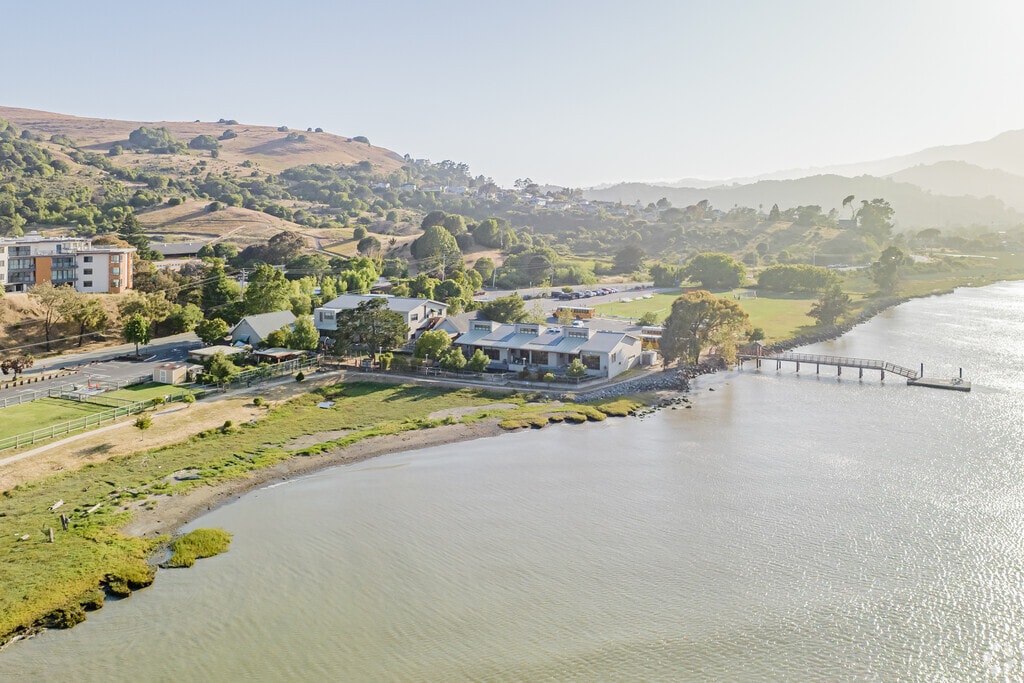 Marin Montessori School Is right on the water of Corte Madera.