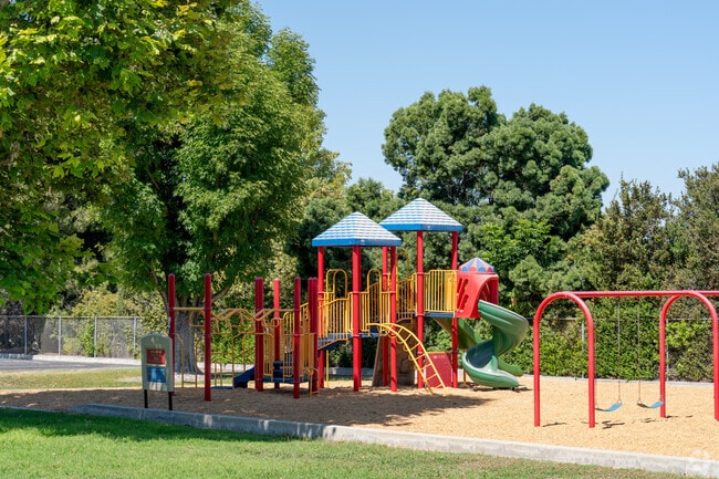 Playground area at the front end of Cyrus J Morris Elementary School in Walnut, Ca.