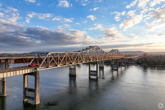The Clement C. Clay bridge crosses the Tennessee River in South Huntsville.