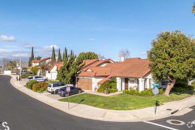 Spanish style homes are common around Moorpark.