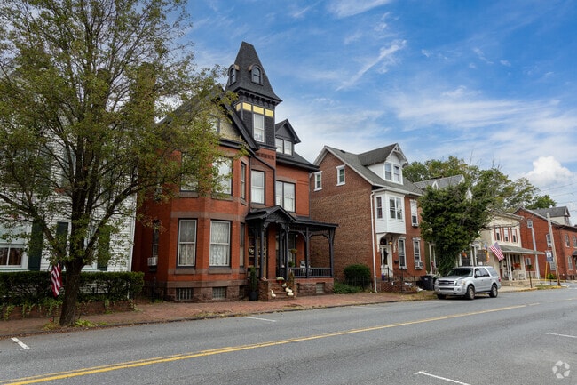 The downtown streets of East Brunswick Township are filled with historic homes.