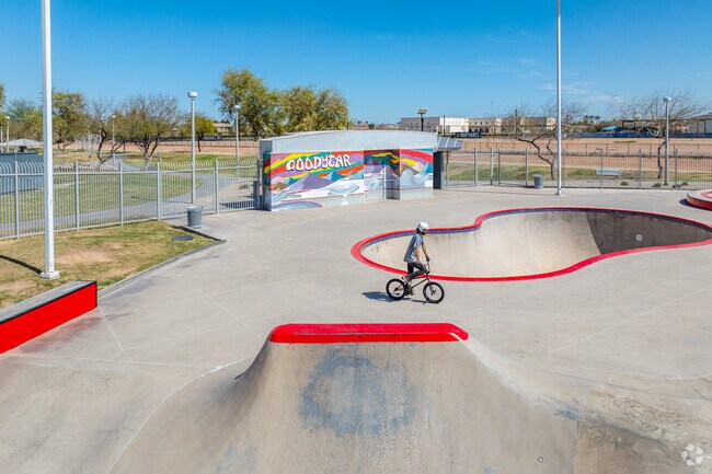 Experience the adrenaline rush of biking at Goodyear Community Skate Park.