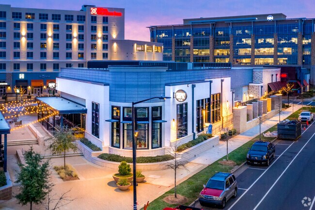 Locals enjoy the Waverly Shopping Center in the Providence neighborhood of Charlotte.