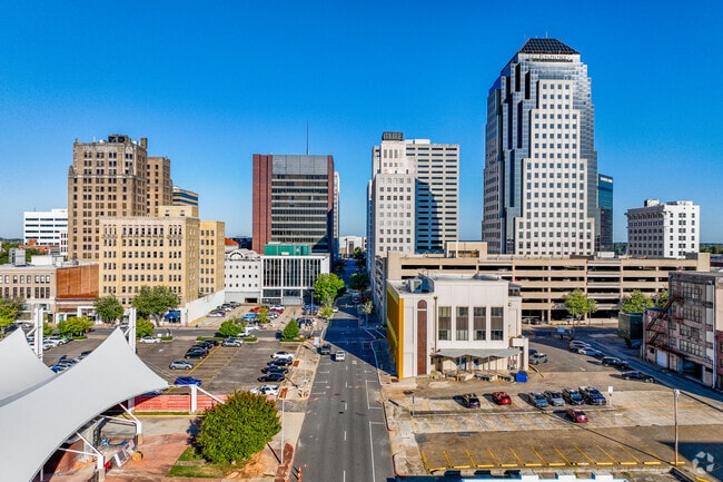 Downtown Riverfront offers daily views of skyscrapers towering over the city.