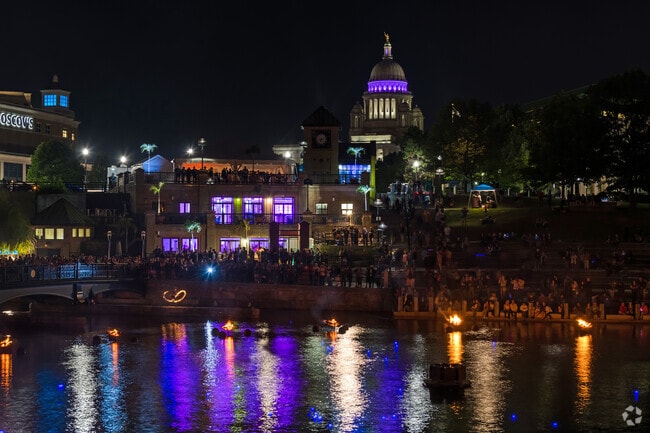 Residents of Downtown Providence can come to the waterside to watch the Waterfire event.