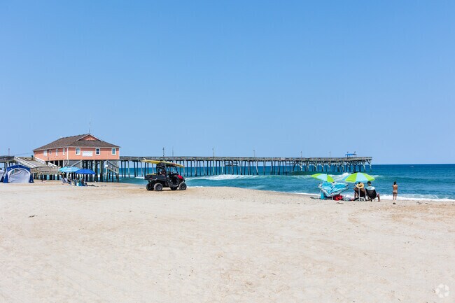 Rodanthe Pier is a great place to fish, swim, sunbathe, and surf in Rodanthe on the Outer Banks.