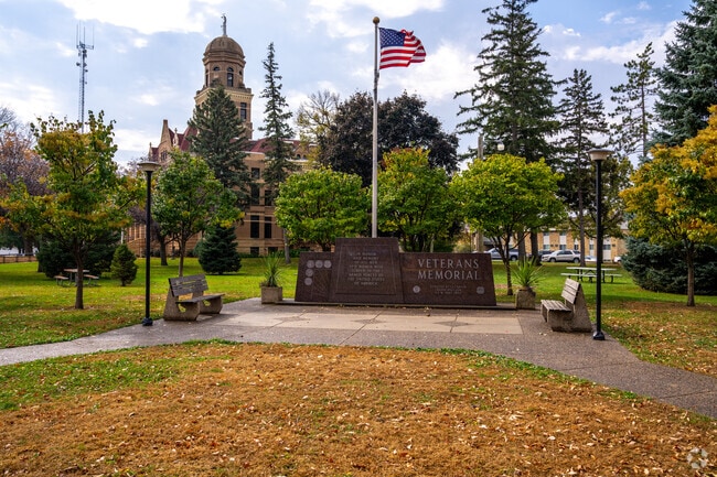 The Veterans Memorial in downtown Le Center is a popular spot for residents.