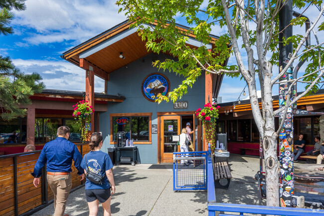 Locals head to Moose's Tooth Pub and Pizza for great food and atmosphere.