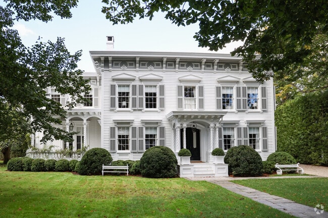 Colonial-style homes near Main Street reflects Sag Harbor’s heritage.