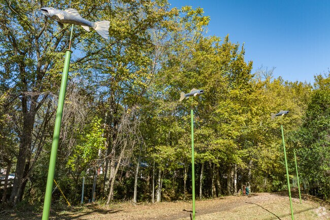 The Vollintine-Evergreen Greenline features art and sculptures along the path.