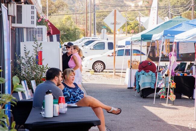 Locals come and hang out at the San Andrea Farmers Market.