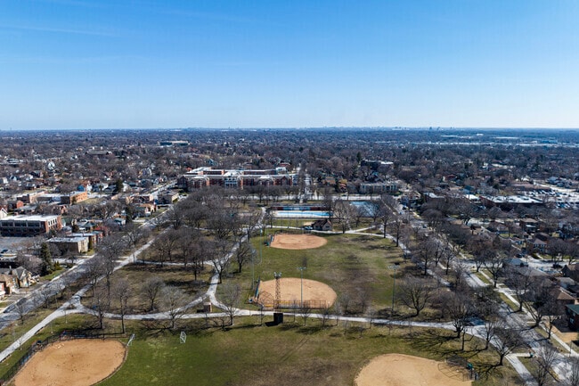 Kennedy Park is the largest public green space with several baseball diamonds in Morgan Park.