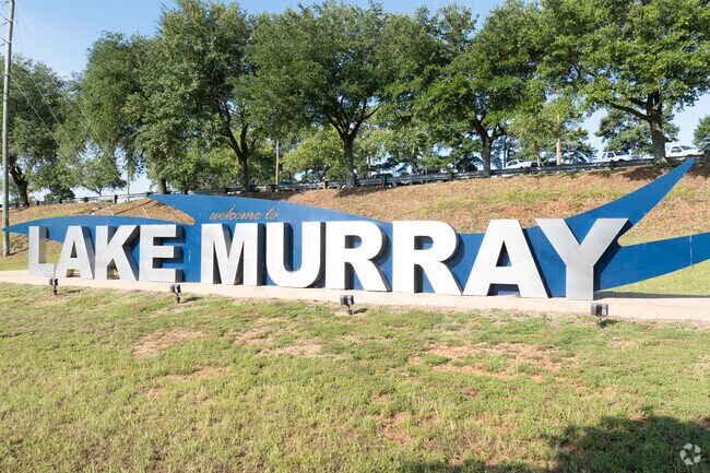 The Lake Murray sign near Ballentine welcomes visitors to the 50,000 acre lake.