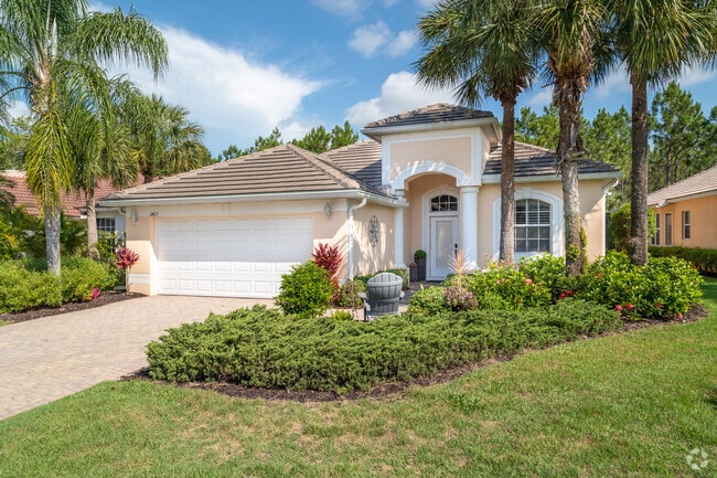 Spanish Revival styling can be found in single family homes throughout Carlton Lakes.