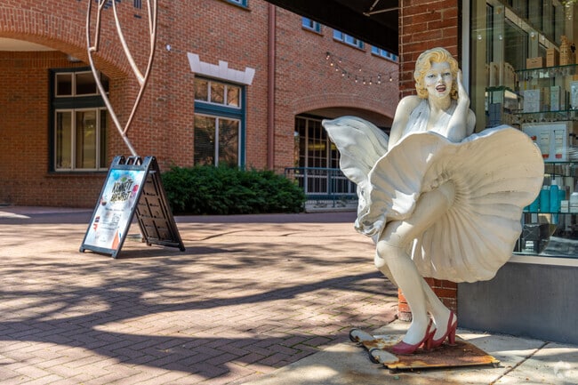A quirky statue of Marilyn Monroe greets visitors along Kennett Square's State Street.
