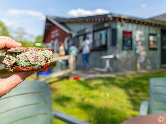 At Kampfire RV Park in Dummerston, homemade ice cream sandwiches are a sweet summer treat in a peaceful rural setting.