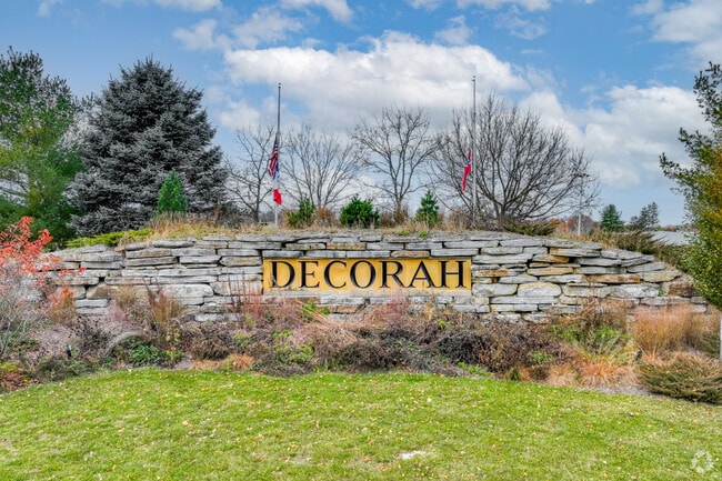 Welcome signage greets visitors to Decorah’s vibrant downtown district.