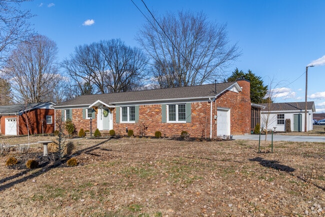 Ranch style houses dot the landscape of Mayfield.