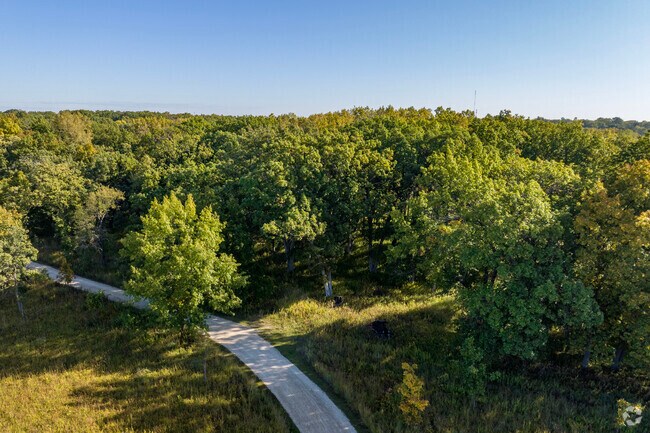 Long Lake Park offers miles of walking paths and hiking opportunities for residents in the area.