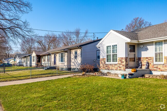 Tree-lined streets feature many ranch homes in Martin Luther King Jr Park.