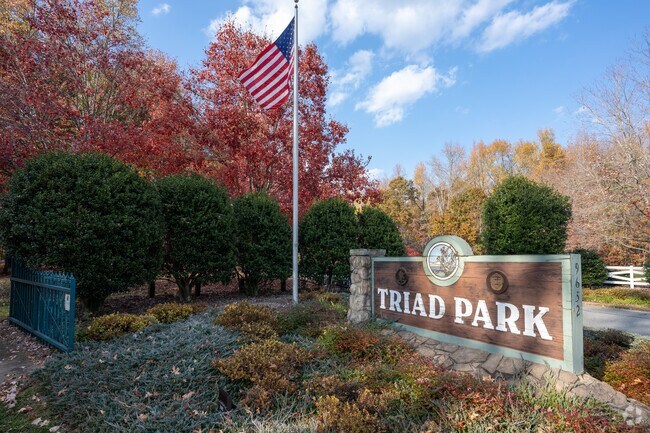 The entrance to Triad Park is beautiful, warm and welcoming.