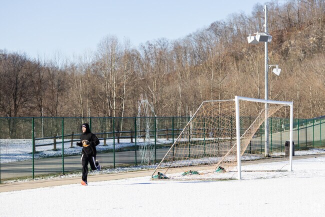 Regardless of the weather, locals head out to exercise at Barboursville Park.